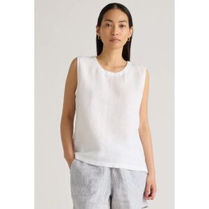 Quince 100% European Linen Tank White M